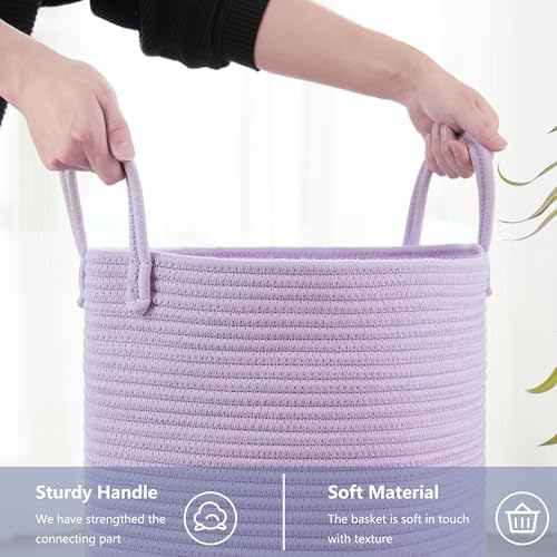 80L Extra Large Purple Hamper Laundry Basket - Image 5