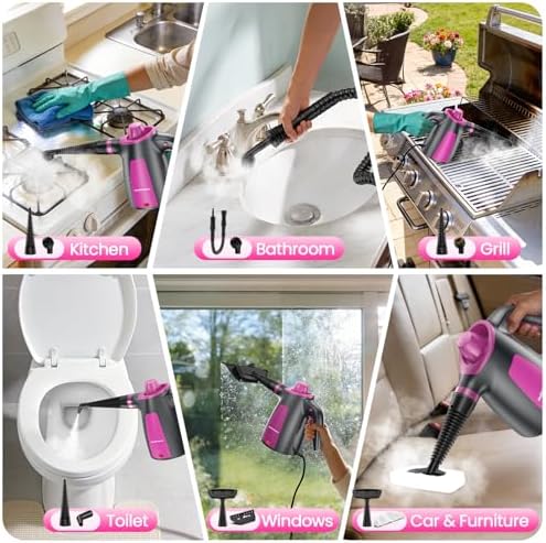12Pcs Pressurized Handheld Steam Cleaner, Portable Deep Cleaning Steamer - Image 5