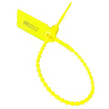 250mm Pull-Tite Plastic Security Seals Shipping Tags Disposable Signage Numbered(Package of 100) (Yellow)