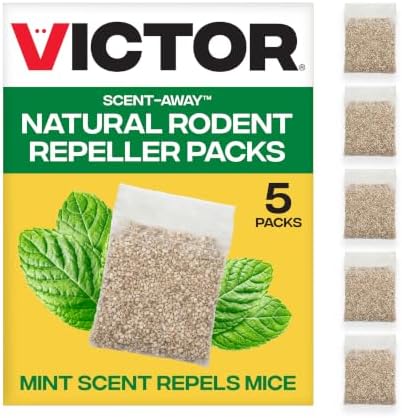 Victor M805 Scent-Away Natural Rodent Repeller – Peppermint Oil Mouse and Rat by Victor