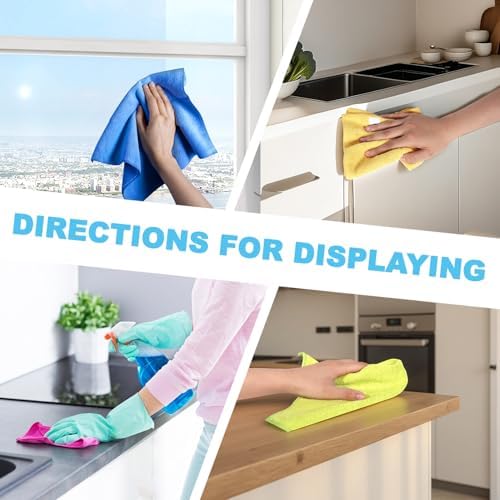 Microfiber Cleaning Cloth, 15 Pack Cleaning Towels, 11.5"x11.5" - Image 5