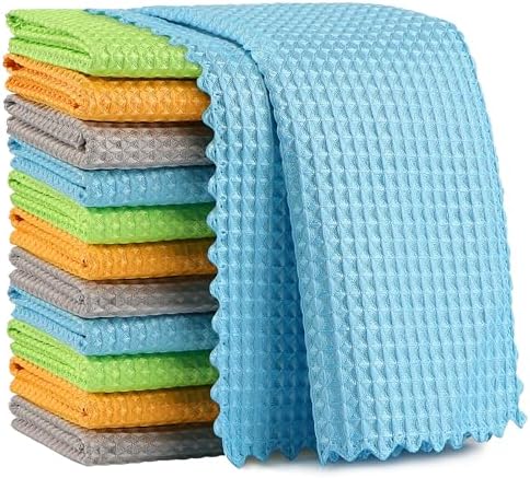 AIDEA Microfiber Glass Cleaning Cloth 12PK, Magic Cleaning Cloth 11×11" by AIDEAHOME