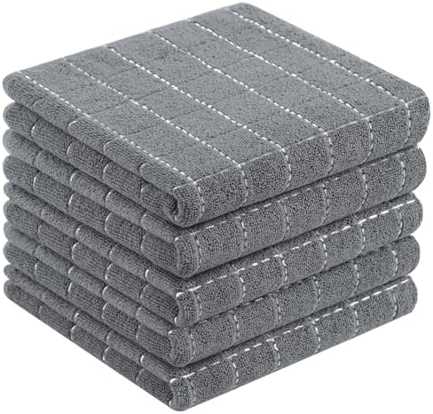 Homaxy 100% Cotton Terry Kitchen Towels, 5 Pack by Homaxy