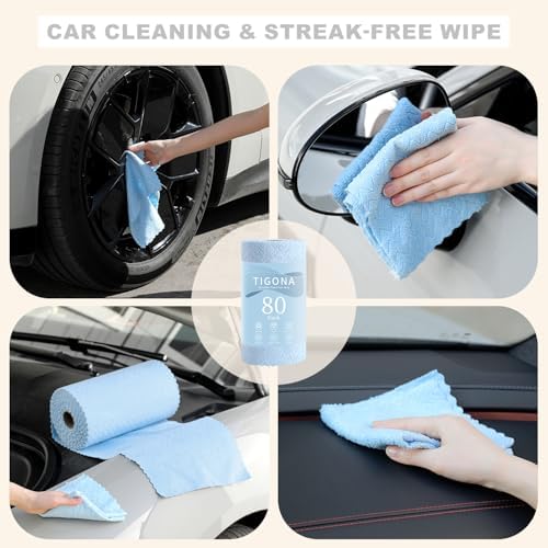 80 Pack Microfiber Cleaning Cloth Roll Reusable Paper Towels 12"x12" Tear Away - Image 6