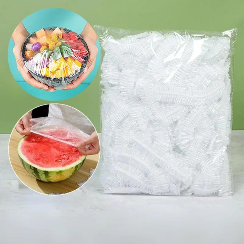 300PCS Elastic Food Covers Fresh Keeping Bags Disposable Stretchable Bowl - Image 4