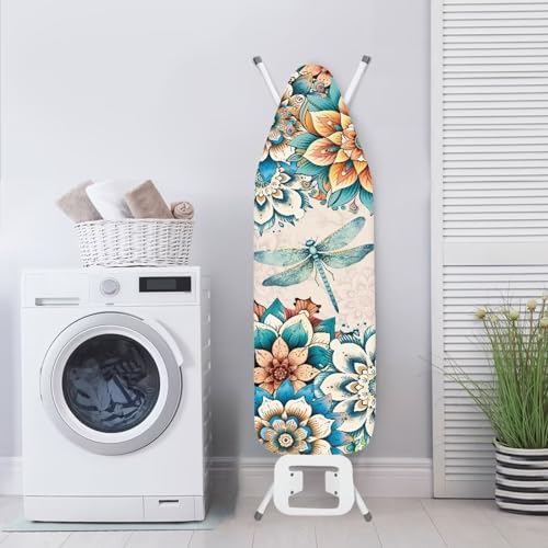 DISNIMO Boho Floral Dragonfly Ironing Board Cover and Pad 15x54 Standard Size - Image 4