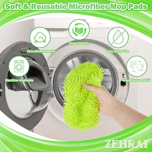 6 Pack Reusable Microfiber Mop Pads Compatible - Image 5