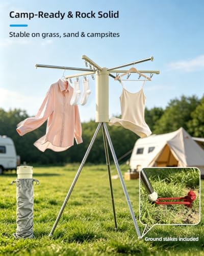 Foldable Tripod Clothes Drying Rack - Image 5