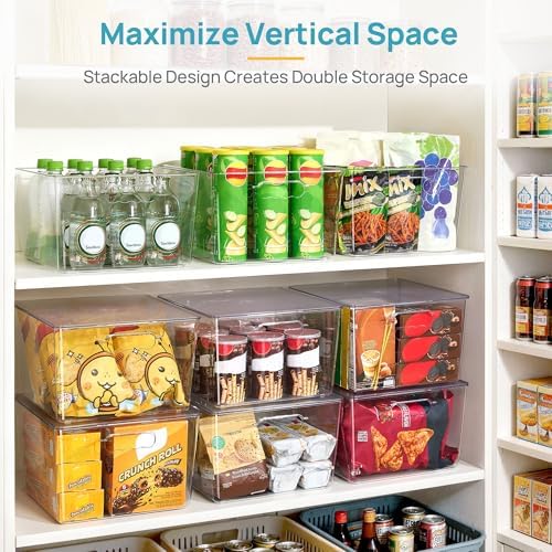 Vtopmart 4 Pack Extra Large Clear Stackable Storage Bins - Image 3