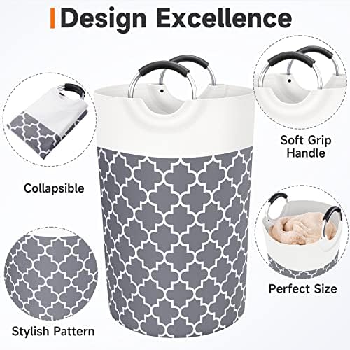 Large Laundry Basket 115L Tall Collapsible Hamper - Image 3