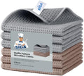 MR.SIGA Waffle Weave Cleaning Cloths, Ultra Absorbent and Lint Free, 6 Pack by MRSIGA