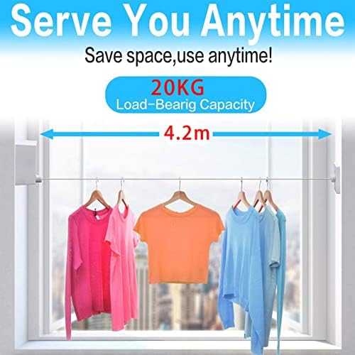 JOOM Retractable Clothesline Indoor, Dual 2 x 13.8 FT Clothes Lines - Image 4