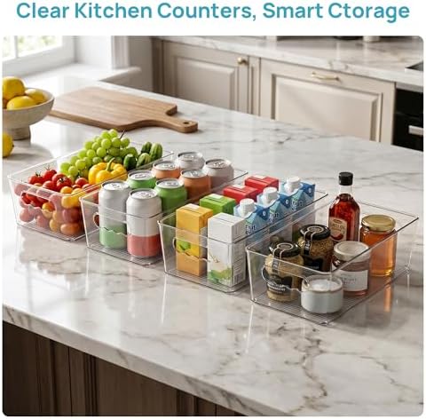 Vtopmart 6pcs Clear Storage Bins - Image 4
