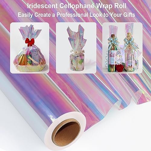34 in x 66 Ft Iridescent Cellophane Wrap Roll - Image 4