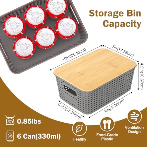 Stackable Storage Baskets: 8 Pack Plastic Baskets Bins - Image 4