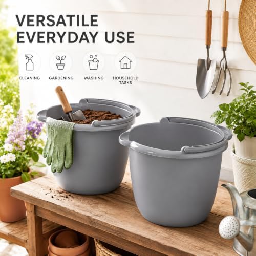 Mop Bucket 10Qt Plastic with Spout and Handle - Image 6