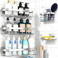 Moforoco Adhesive Shower Caddy Organizer Shelves Rack by MOFOROCO