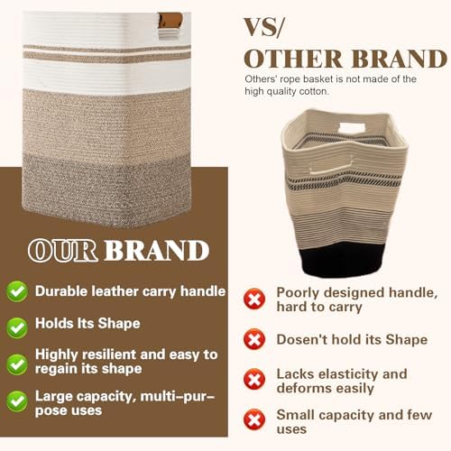 Laundry Hamper, 85L Tall Laundry Basket - Image 4