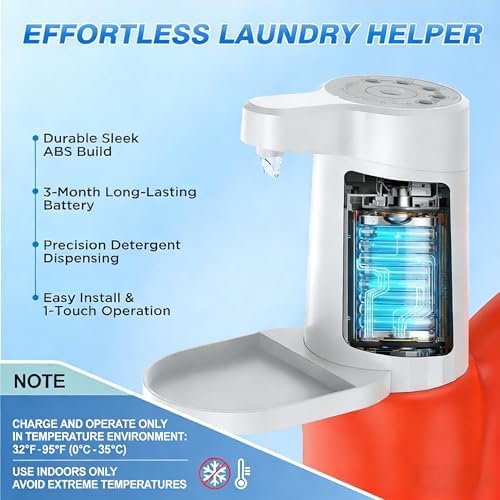 Electric Laundry Detergent Dispenser Pump, One-Press 15-75ml, Fast Dispense - Image 5