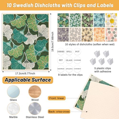 Lucomb 10 Pack Swedish Dishcloths - Image 3