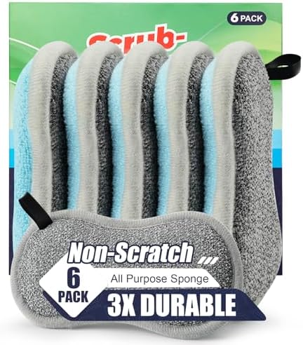 Dual Sided All-Purpose Sponges Kitchen, Dish Sponge by PANYEE