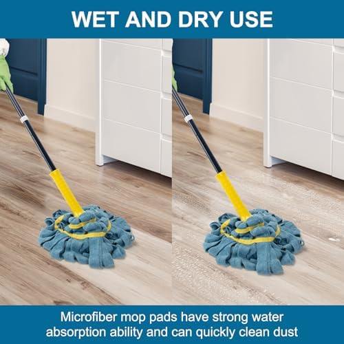 Self-Wringing Twist Mop for Floor Cleaning, Microfiber Cloth Floor mop - Image 5