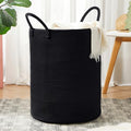 60L Black Laundry Basket Hamper Woven Rope Clothes hamper by MOJOSCEND