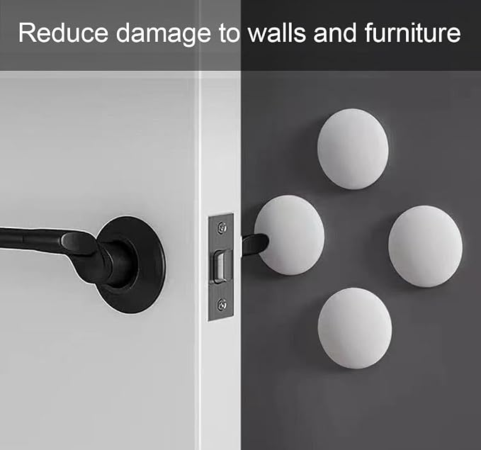 Door Stoppers Wall Potector for Door Knob Silicone Door 2" 6PCS | Silicone - Image 4