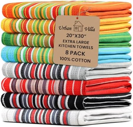 Urban Villa Kitchen Towels 100% Cotton Dish Towels by CottonTrends