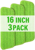 16.5" Microfiber Mop Pads Refills, 3 Pack Reusable Replacement Heads by PANDAGRIP