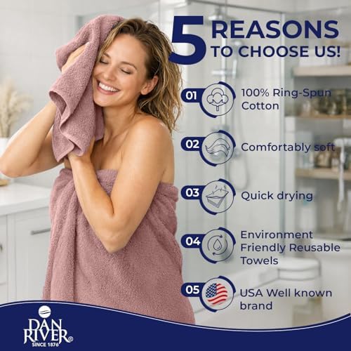 DAN RIVER 8 Piece Luxury Bath Towels - Image 5