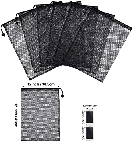TecUnite 10 Pack Mesh Drawstring Bags - Image 2