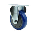 Service Caster Brand Replacement Caster for Uline Caster H-7448R - Stainless Steel Rigid Top Plate Caster with 4 Inch Blue Polyurethane Wheel - Fits Carts and Platform Trucks H-3352