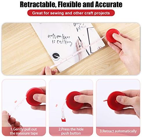 Tape Measures Retractable, Fabric Measuring Tape, 60 Inch Small Sewing Tape - Image 4