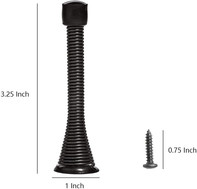 KISEER 16 Pack Spring Door Stops 3 1/4 Inch Flexible Heavy Duty Spring Door - Image 2