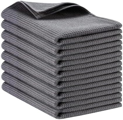 PY HOME & SPORTS 8 Pack Cotton Waffle Weave Kitchen Towels 17 x 25, Super by PYHOMESPORTS