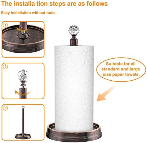 Kasunto Paper Towel Holder Steel Paper Towel Holder countertop，Paper Towel - Image 4