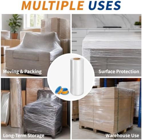 SWRT Stretch Wrap Roll, 18 in x 1500 Ft Plastic Wrap - Image 4