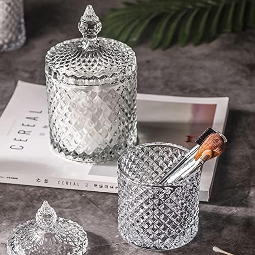rejomiik Qtip Holder Glass Apothecary Jars - Image 4