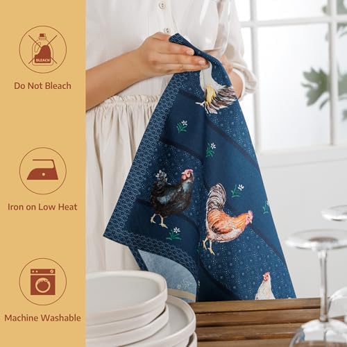 Maison d' Hermine Kitchen Towels Set of 2 Reusable 100% Cotton 27.50" x 20" - Image 5