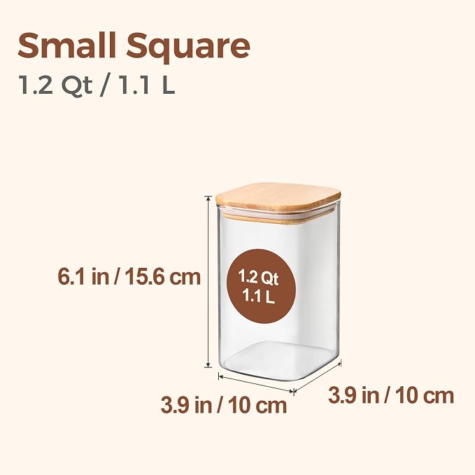 ComSaf Square Glass Containers - Image 2