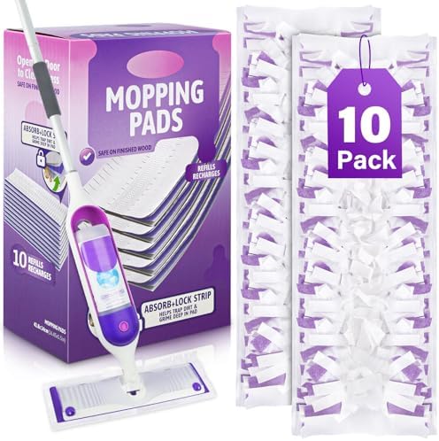 Mop Pads Refills for Swiffer PowerMop: 10 Pcs Disposable Pad by Ehadoo