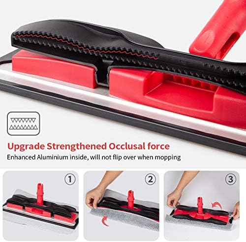 Microfiber Mops for Floor Cleaning: Hardwood Floor Mop 4 Washable Pads - Image 3