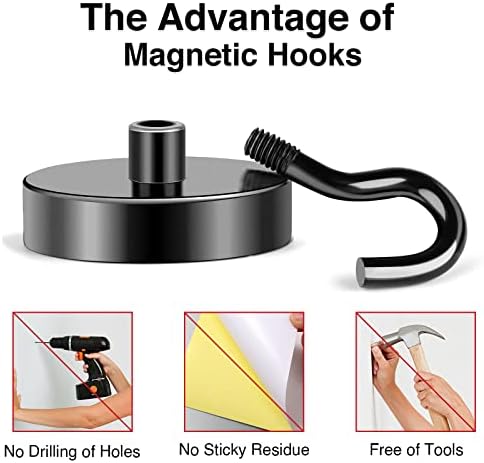 MIKEDE Magnetic Hooks 85Lbs Heavy Duty Magnets - Image 5
