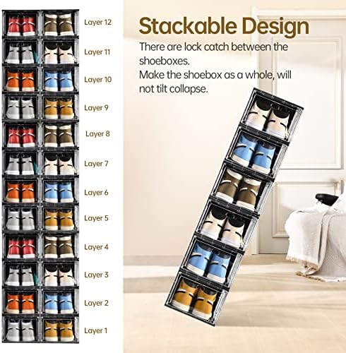 10 Pack Shoe Storage, Stackable Shoe Organizer - Image 5