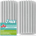 Damp Dusting Sponge Duster, 2 Pack Grey Dust Cleaning Sponge, Reusable by MrScrubCleaninghelpers