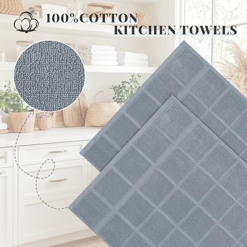 Homaxy 100% Cotton Kitchen Towels 18"x28", 4 Pack Dish Towels - Image 3