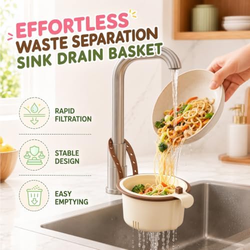 Hanging Sink Drain Basket, 2026 New Cactus Kitchen Sink Strainer Basket - Image 5