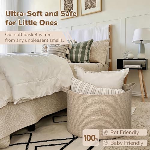 INDRESSME XXXLarge Woven Wicker Blanket Basket Living Room - Image 5