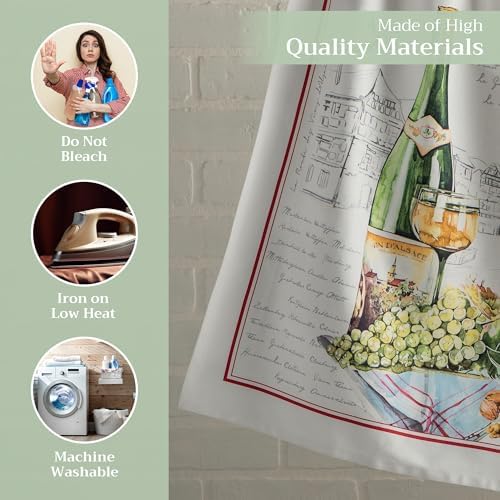 Maison d' Hermine Kitchen Towels Set of 3 Reusable 100% Cotton 27.50" x 20" - Image 3